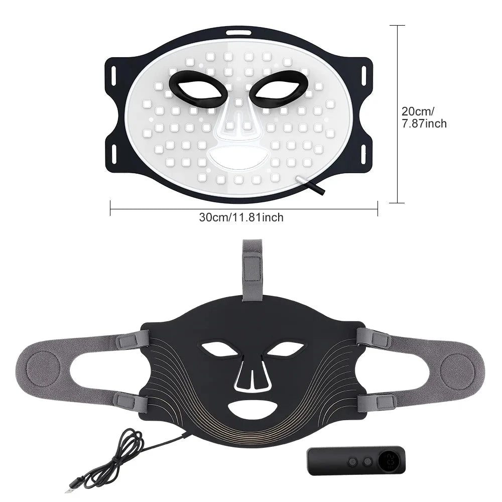 AuraGlow LED — 7-Mode Portable Red Light Therapy Face Mask