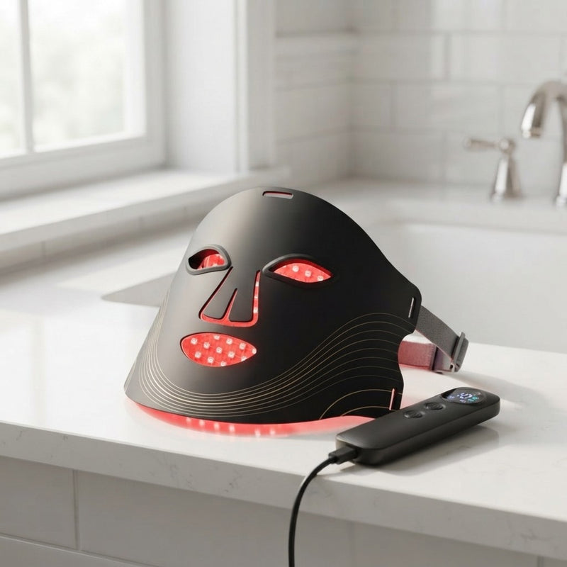 AuraGlow LED — 7-Mode Portable Red Light Therapy Face Mask