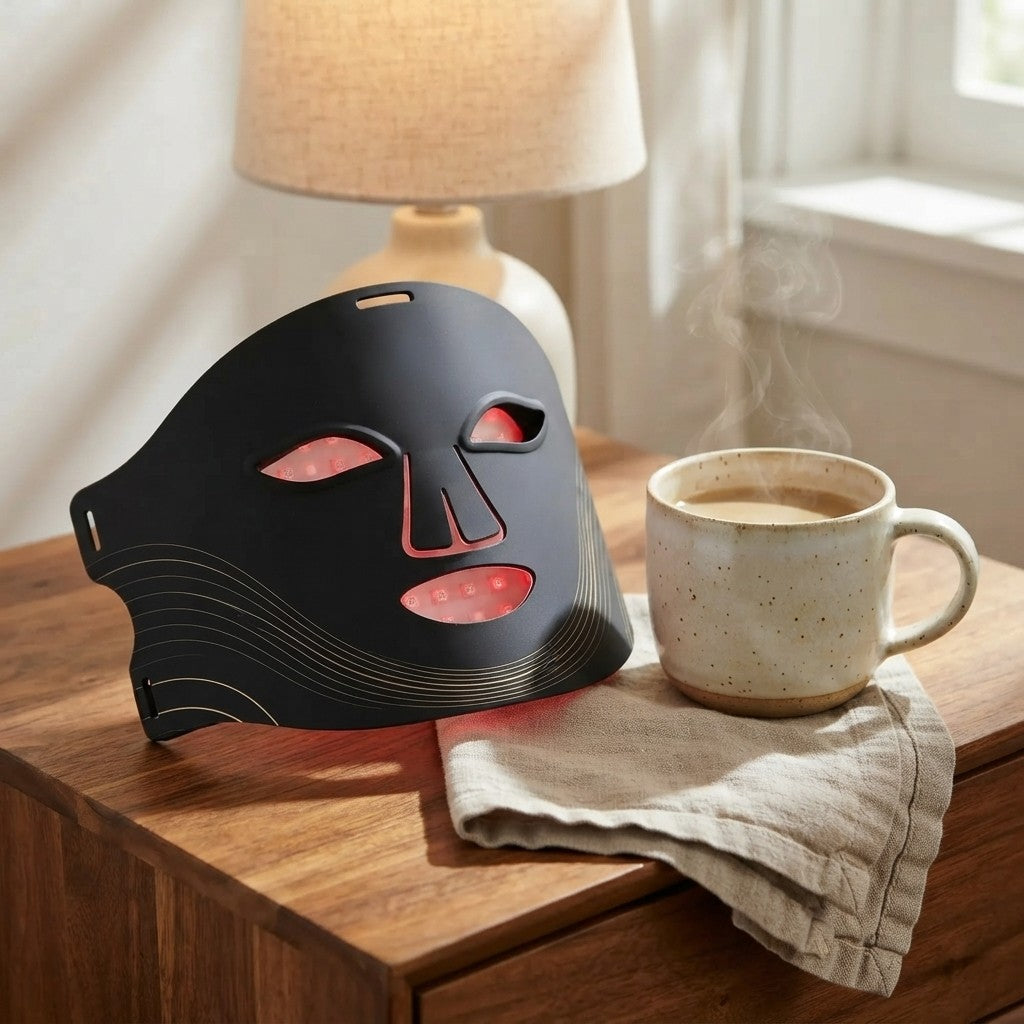 AuraGlow LED — 7-Mode Portable Red Light Therapy Face Mask